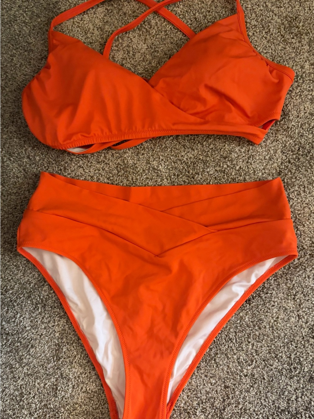 Victoria's Secret Orange Cross-Back Bikini Set